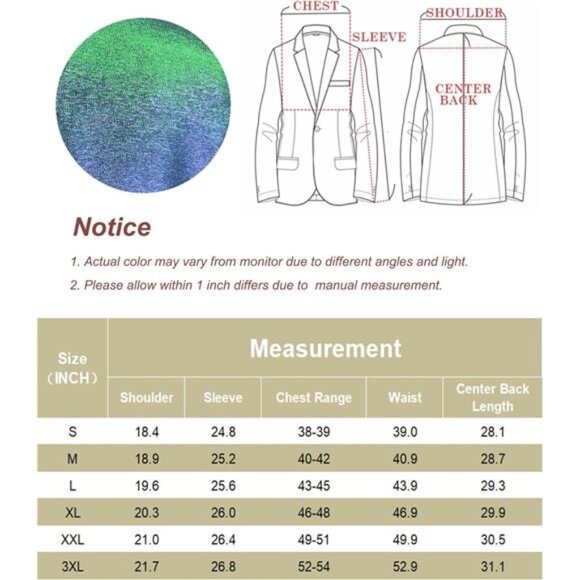 Men's Tuxedo Jacket Slim Fit Shawl Lapel Blazer Suit Jackets for Party Prom - Picture 6 of 7